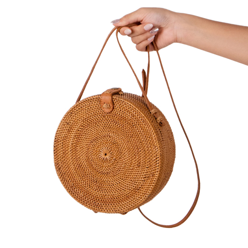 Woven Rattan Crossbody Bag