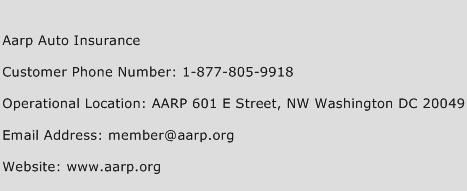 AARP Auto Insurance Phone Number Customer Service