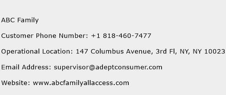 ABC Family Phone Number Customer Service