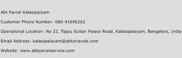 ABT Parcel Kalasipalyam Phone Number Customer Service