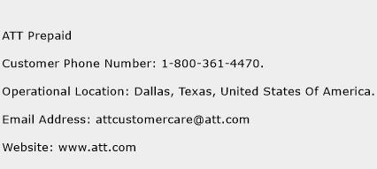 ATT Prepaid Phone Number Customer Service