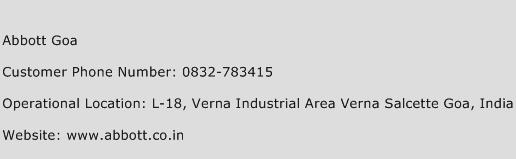 Abbott Goa Phone Number Customer Service