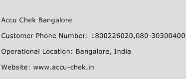 Accu Chek Bangalore Phone Number Customer Service