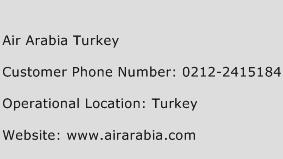 Air Arabia Turkey Phone Number Customer Service