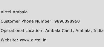 Airtel Ambala Phone Number Customer Service