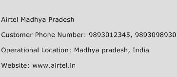 Airtel Madhya Pradesh Phone Number Customer Service