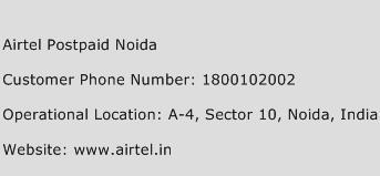 Airtel Postpaid Noida Phone Number Customer Service