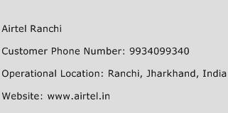 Airtel Ranchi Phone Number Customer Service