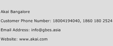 Akai Bangalore Phone Number Customer Service