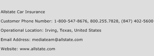 Allstate Car Insurance Phone Number Customer Service