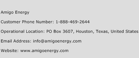 Amigo Energy Phone Number Customer Service