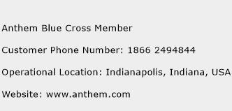Anthem Blue Cross Member Phone Number Customer Service