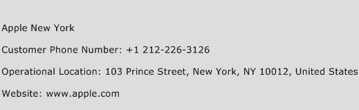 Apple New York Phone Number Customer Service