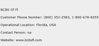 BCBS Of Fl Phone Number Customer Service