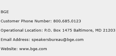 BGE Phone Number Customer Service