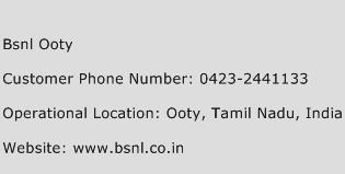 BSNL Ooty Phone Number Customer Service