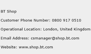 BT Shop Phone Number Customer Service
