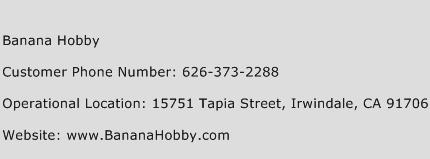 Banana Hobby Phone Number Customer Service