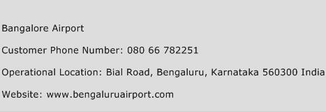 Bangalore Airport Phone Number Customer Service