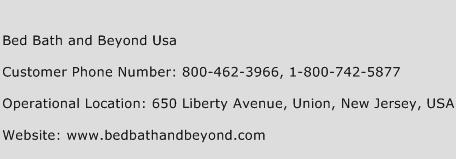 Bed Bath and Beyond Usa Phone Number Customer Service