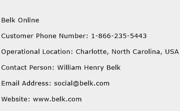 Belk Online Phone Number Customer Service
