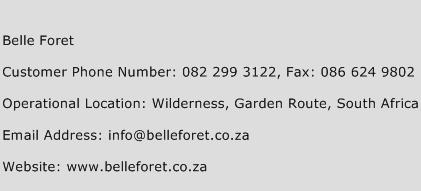 Belle Foret Phone Number Customer Service