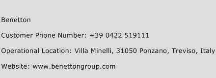 Benetton Phone Number Customer Service