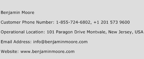 Benjamin Moore Phone Number Customer Service