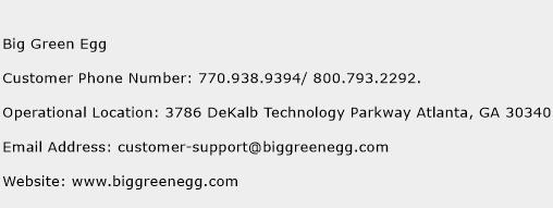 Big Green Egg Phone Number Customer Service