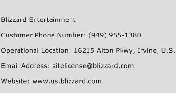Blizzard Entertainment Phone Number Customer Service