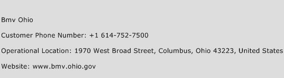 Bmv Ohio Phone Number Customer Service