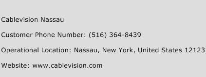 Cablevision Nassau Phone Number Customer Service