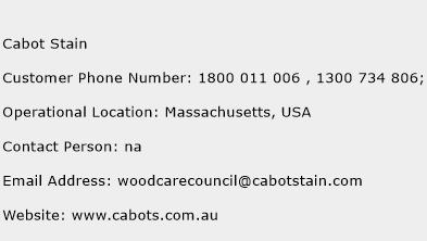 Cabot Stain Phone Number Customer Service