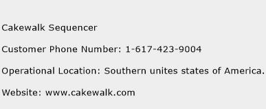 Cakewalk Sequencer Phone Number Customer Service