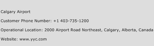 Calgary Airport Phone Number Customer Service