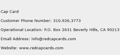 Cap Card Phone Number Customer Service