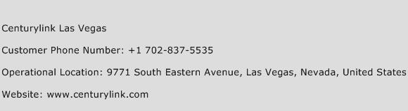 Centurylink Las Vegas Phone Number Customer Service