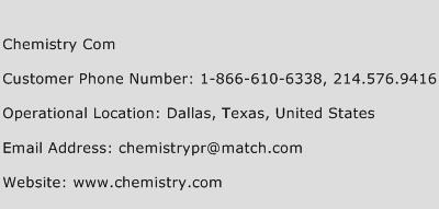 Chemistry Com Phone Number Customer Service