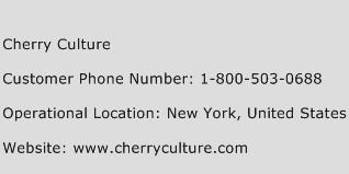 Cherry Culture Phone Number Customer Service