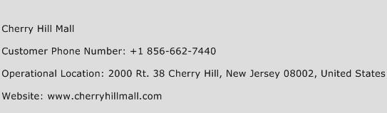 Cherry Hill Mall Phone Number Customer Service