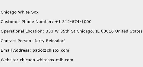 Chicago White Sox Phone Number Customer Service