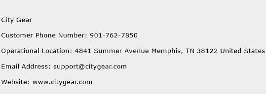 City Gear Phone Number Customer Service