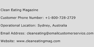 Clean Eating Magazine Phone Number Customer Service