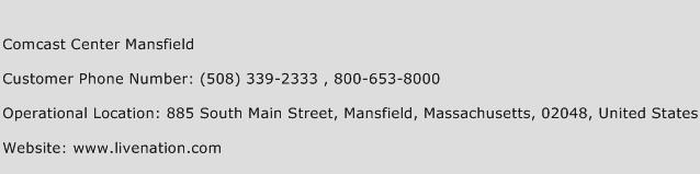Comcast Center Mansfield Phone Number Customer Service