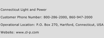 Connecticut Light and Power Phone Number Customer Service