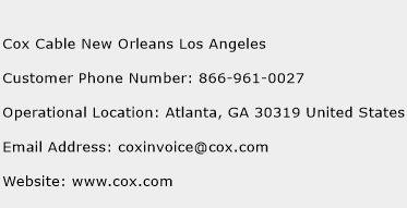 Cox Cable New Orleans Los Angeles Phone Number Customer Service