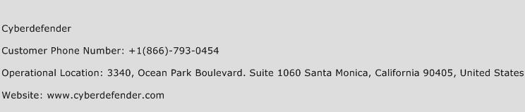 Cyberdefender Phone Number Customer Service