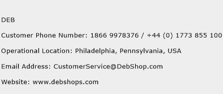 DEB Phone Number Customer Service