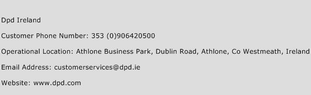 DPD Ireland Phone Number Customer Service