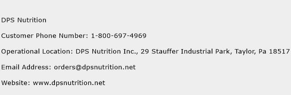 DPS Nutrition Phone Number Customer Service